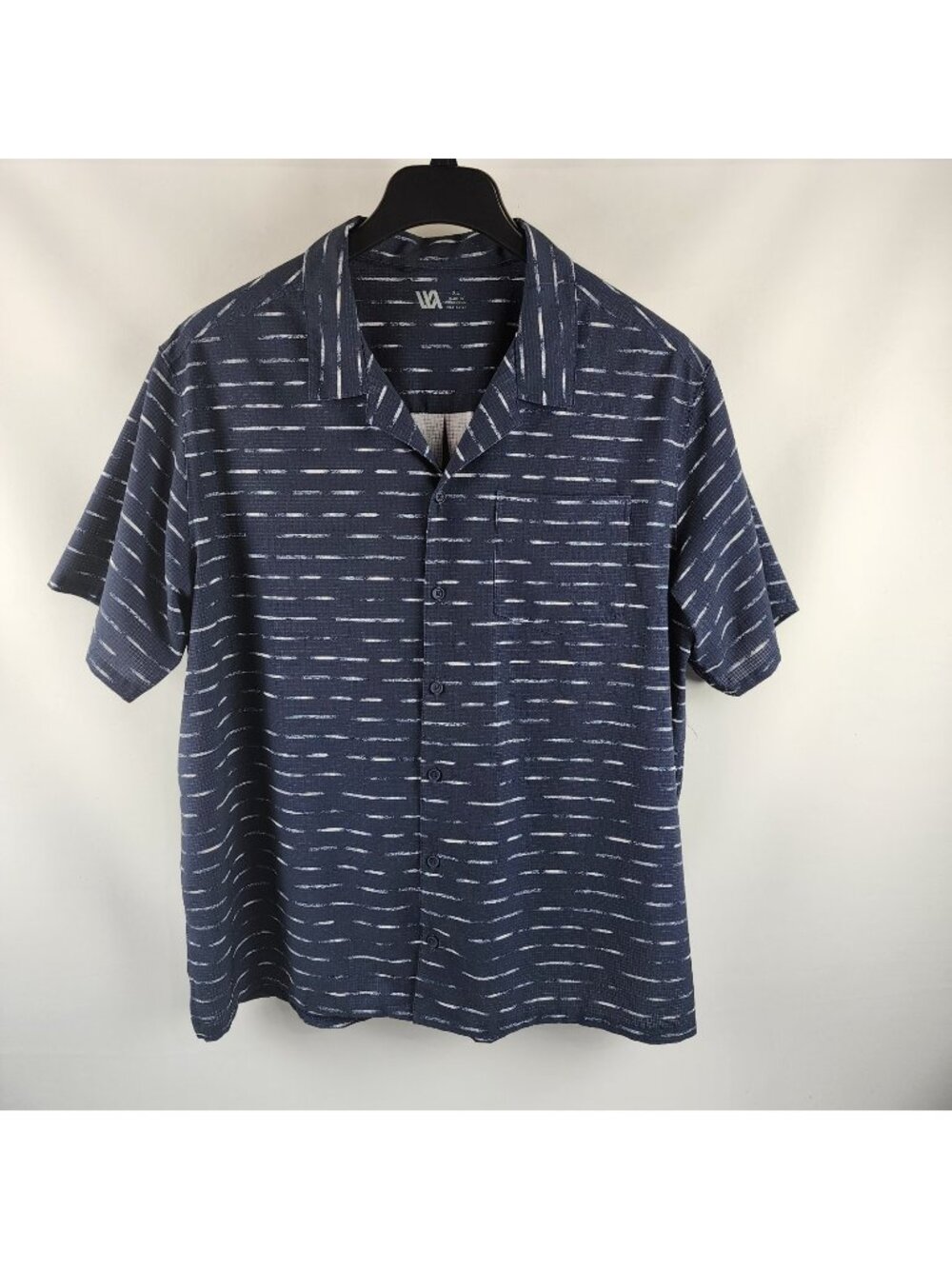 VRST Shirt Mens XL Blue Multi Geometric Performance Resort S/S Button Up